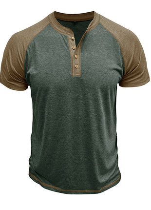 Short Sleeve European And American Color Matching Top