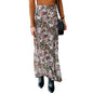 Floral Print Sheath Long Skirt