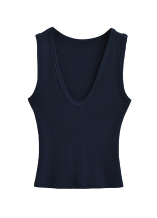 Deep U-neck Short Top