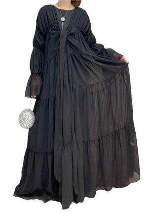 High Waist Puff Sleeve Abaya