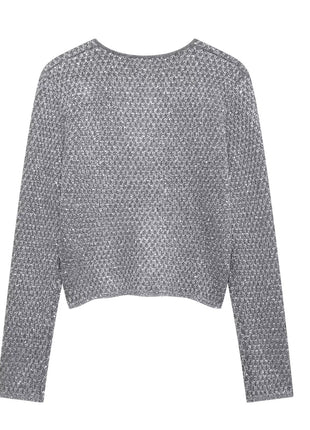 Fashionable Beads Decoration Knitted Coat