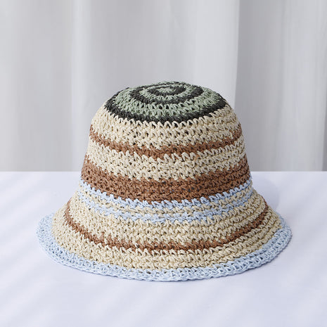 Raffia Handmade Crocheted Colourful Hat