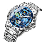 White Steel Blue Face