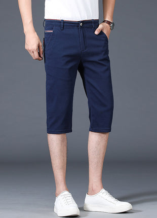 Slim-fitting Mid-waist Thin Casual Pants