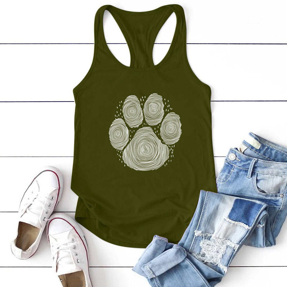 Dog's Paw Cute Footprint Vest