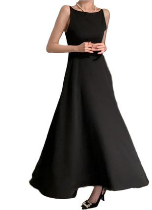 Off-shoulder Sleeveless Waist Slimming Dress