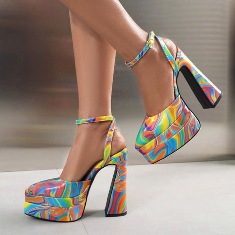 Colourful Pointed High Heels
