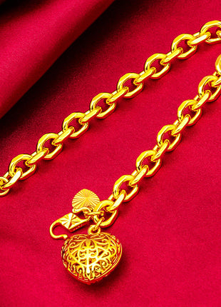 Vietnam Placer Gold Heart Bracelet