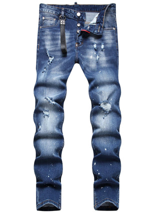 Ripped Ornaments Jeans