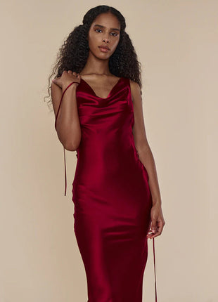 Banquet Style Lace Up Long Dress