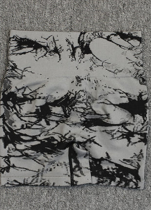 Tie-dye Quick-drying High-waisted Hip-lifting Short