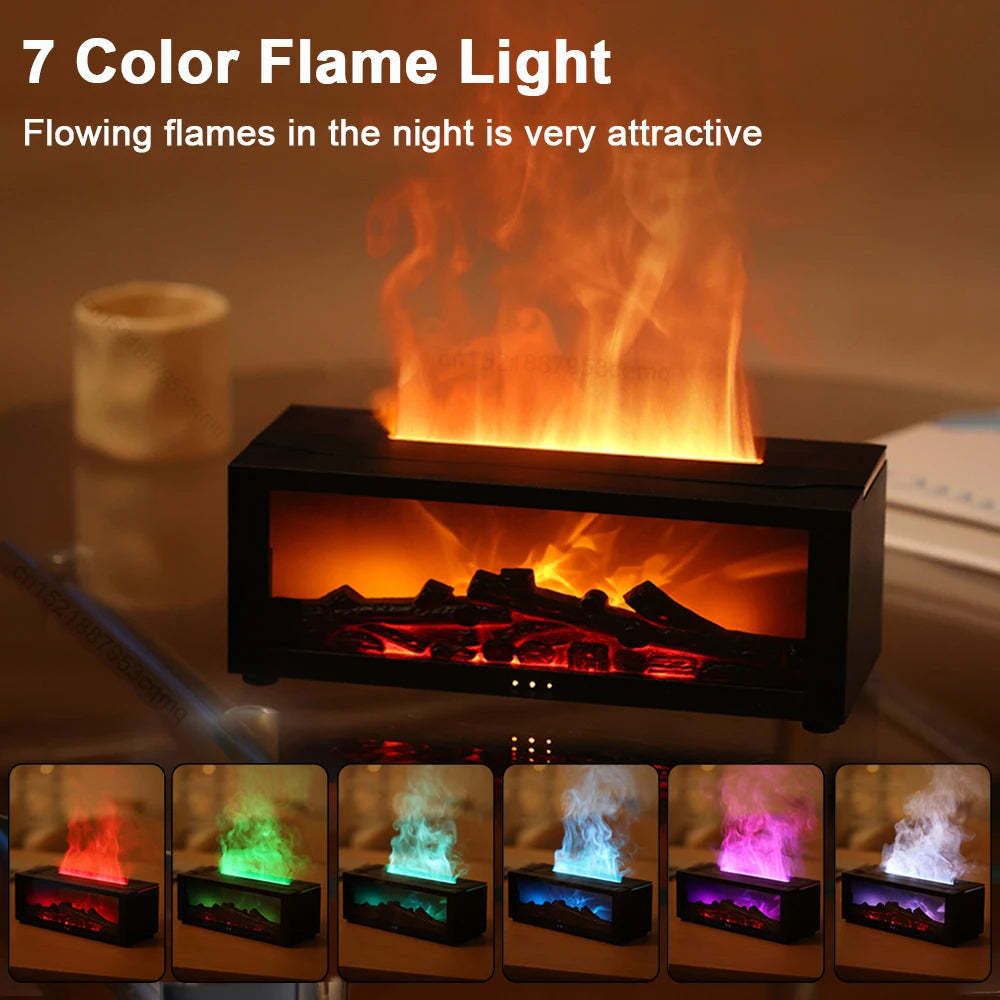 3D Flame Aromatherapy Oil Diffuser with Remote Control