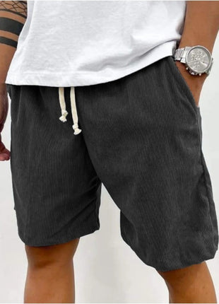 Lace-up Corduroy Casual Shorts