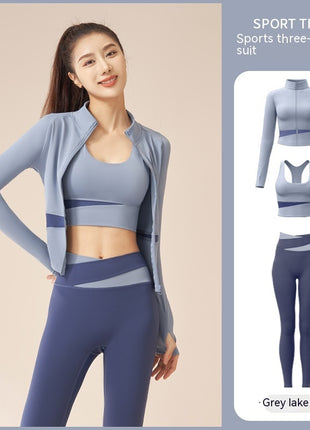 Jacket, Trousers and Bra Sport & Yoga Set
