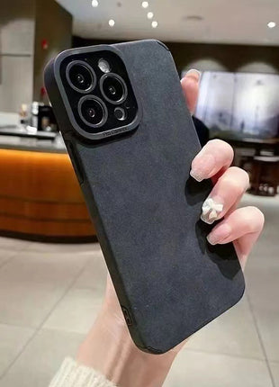 iPhone 13/14/15/16 Korean Style Suede Drop-resistant All Models