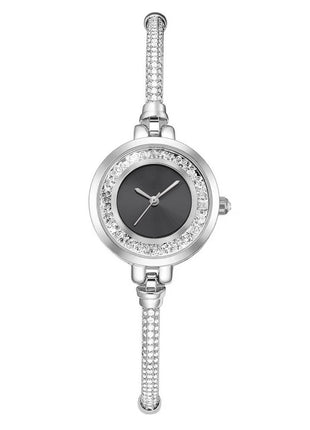 Women's Thin Strap Bracelet Watch Rhinestone Quicksand Small Dial Bracelet Watch Retractable Adjustable Watch