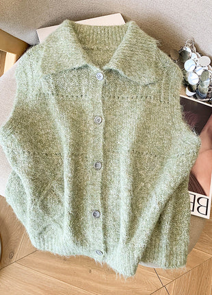 Twist Knit Design Vest