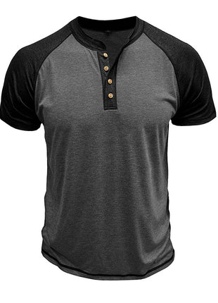 Short Sleeve European And American Color Matching Top