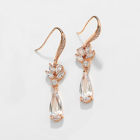 Korean Water Drop Long Earrings