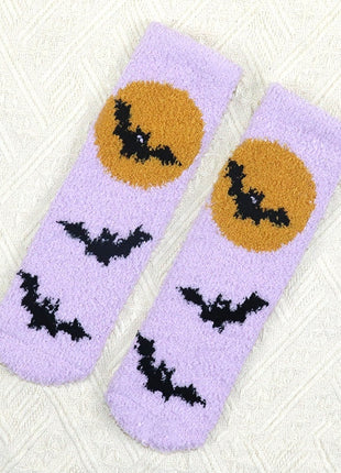 Halloween Lint-free Coral Fleece Luminous Dispensing Socks