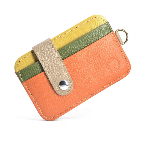 Cowhide Leather Multi-Card Wallet