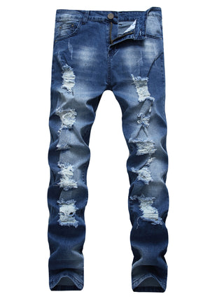 Elastic Slim-fitting Small Straight Jeans