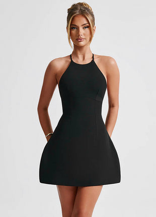Shoulder Strap Backless Dress