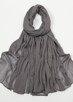 Curling Rayon Wrinkle Scarf Women's Simple Toe Cap