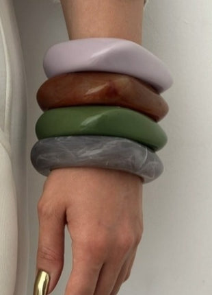 Acrylic Exaggerated Translucent Bracelet