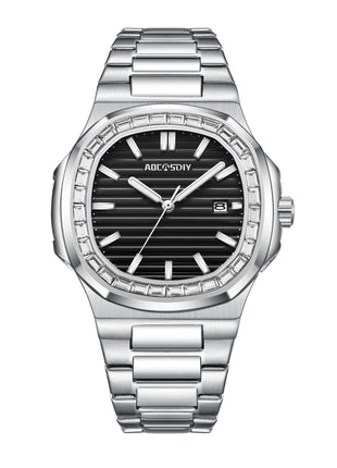 Diamond Steel Belt Luminous Quartz Waterproof Watch