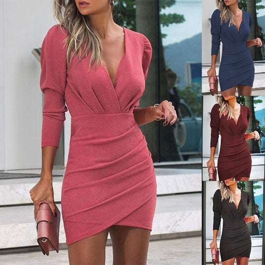 Thin Women Hedging Long Sleeve Dress