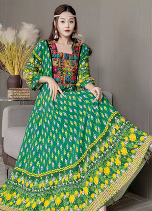 Creative Bohemian Embroidered Dress