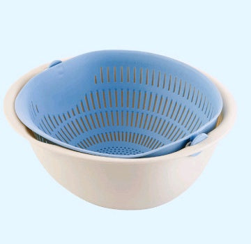 Portable double-layer cleaning & drain basket