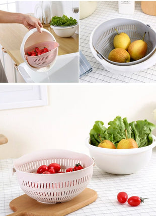 Portable double-layer cleaning & drain basket