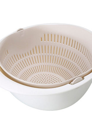 Portable double-layer cleaning & drain basket
