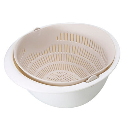 Portable double-layer cleaning & drain basket