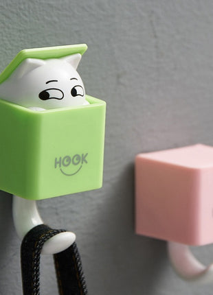 Adorable Cat Hook Wall Hanger Set of 4