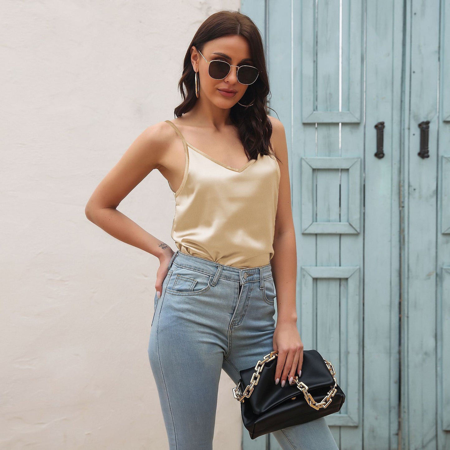 Elegant Satin Tank Top