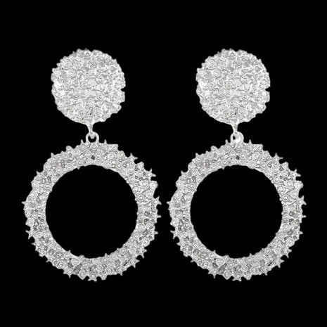 Simple Relief Flower Earrings