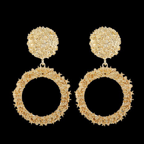 Simple Relief Flower Earrings