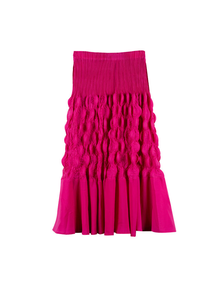 Designed Slimming Graceful Pleated Skirt