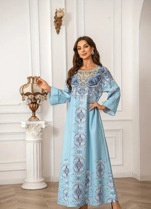 Lace Detail Long Sleeved Extra Long Dress