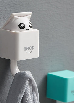 Adorable Cat Hook Wall Hanger Set of 4