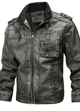 Casual Motorcycle PU Leather Coat