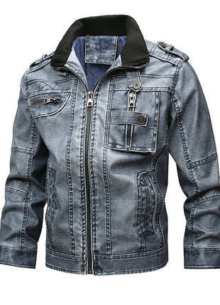 Casual Motorcycle PU Leather Coat