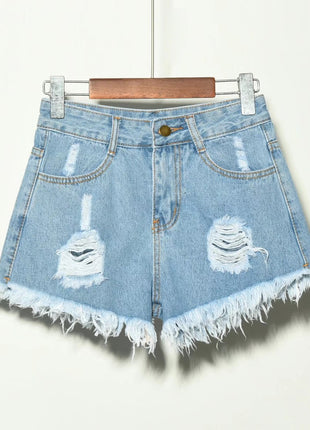 Women's Irregular Denim Shorts