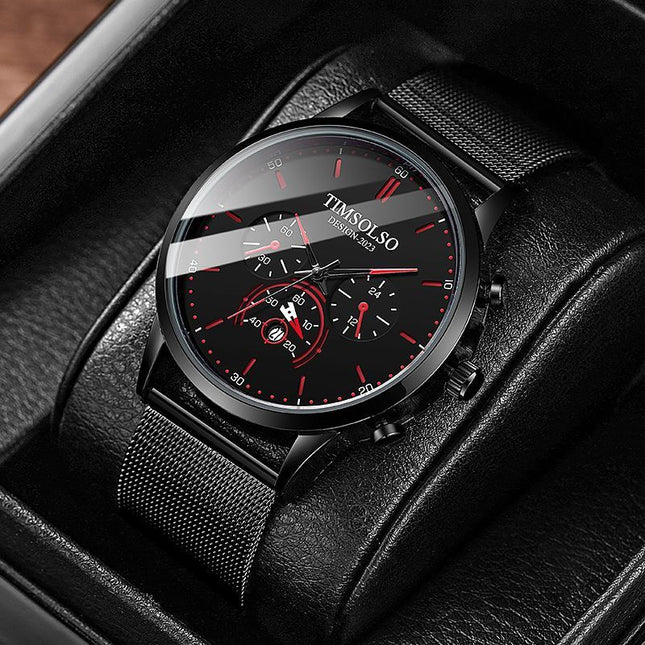 Simple And High-end Elegant Cool Ultra-thin Calendar Quartz Watch