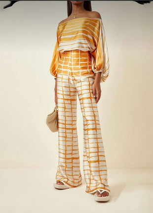 Round Neck Loose Batwing Sleeve Wide Leg Jumpsuit