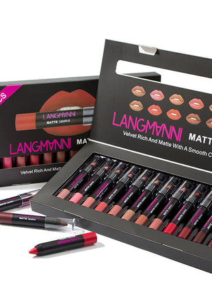 LANGMANNI Matte Lipstick set of 12