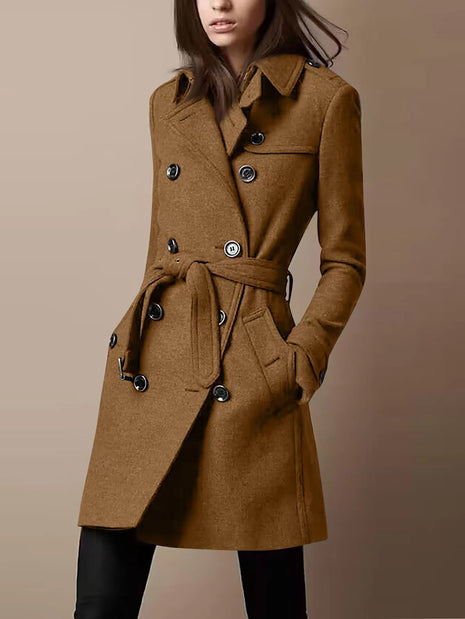 Double Breasted Woolen Coat